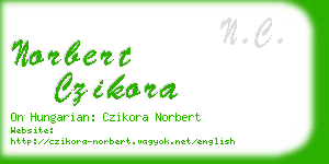 norbert czikora business card